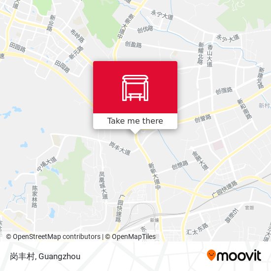 岗丰村 map