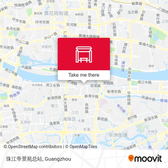 珠江帝景苑总站 map