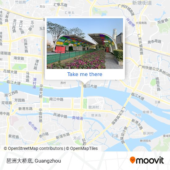 琶洲大桥底 map