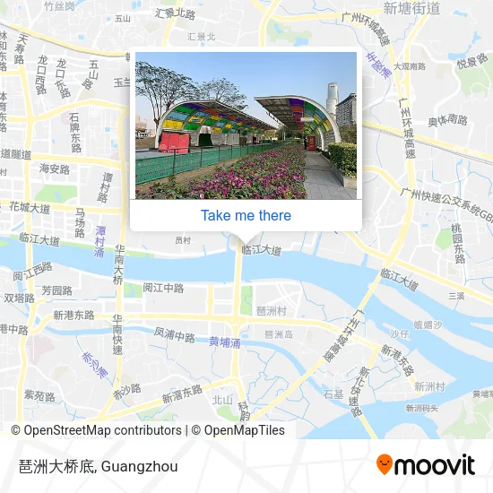 琶洲大桥底 map