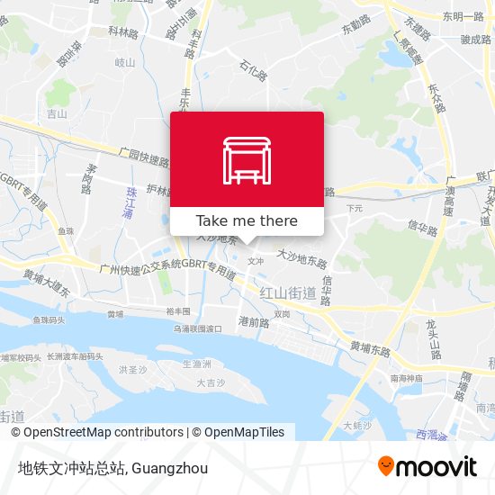 地铁文冲站总站 map