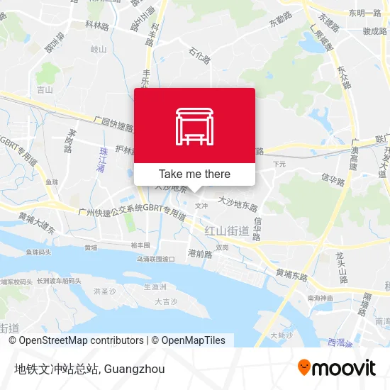 地铁文冲站总站 map