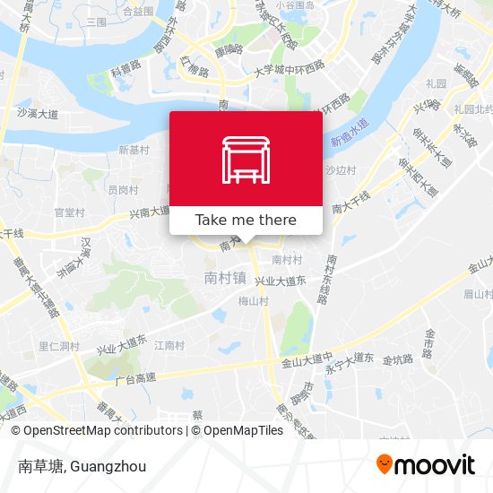 南草塘 map