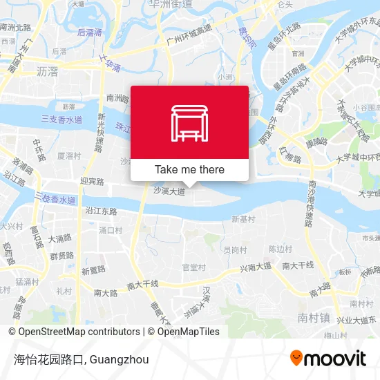 海怡花园路口 map