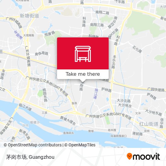 茅岗市场 map