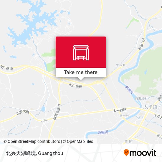 北兴天湖峰境 map