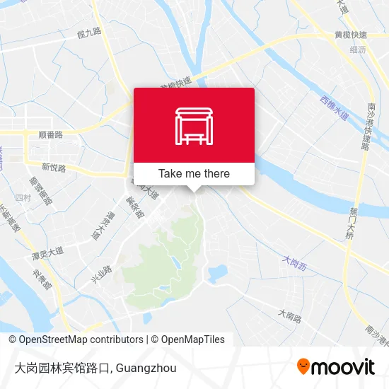 大岗园林宾馆路口 map