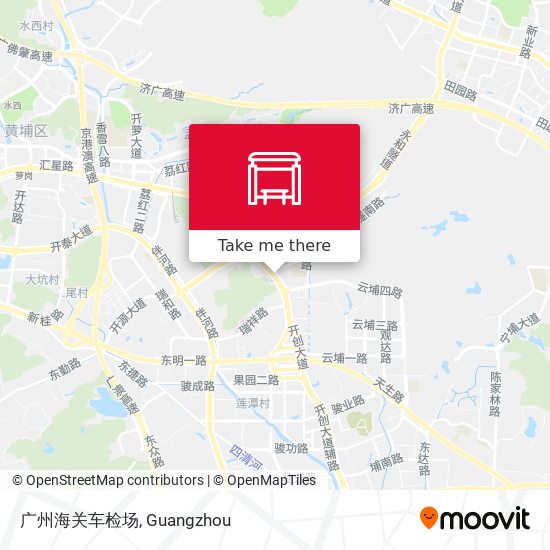 广州海关车检场 map