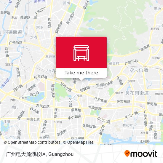 广州电大麓湖校区 map
