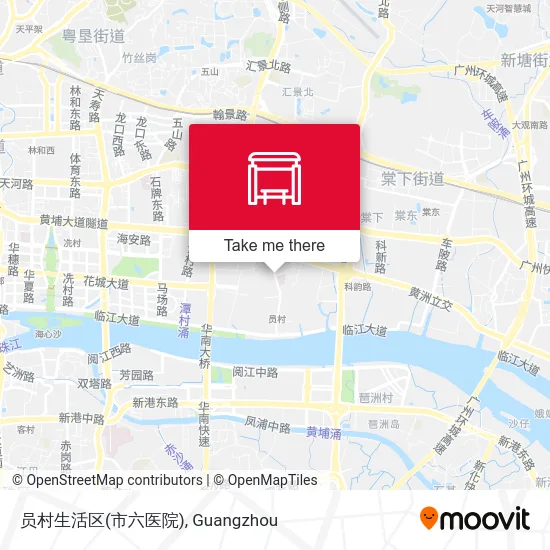 员村生活区(市六医院) map