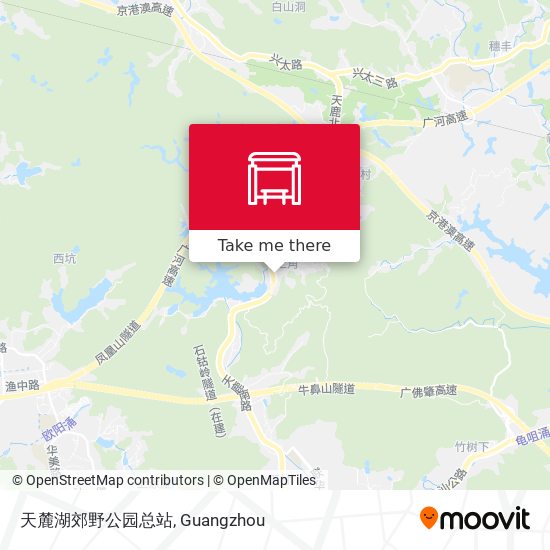 天麓湖郊野公园总站 map