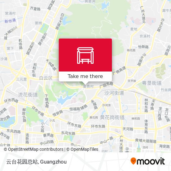 云台花园总站 map