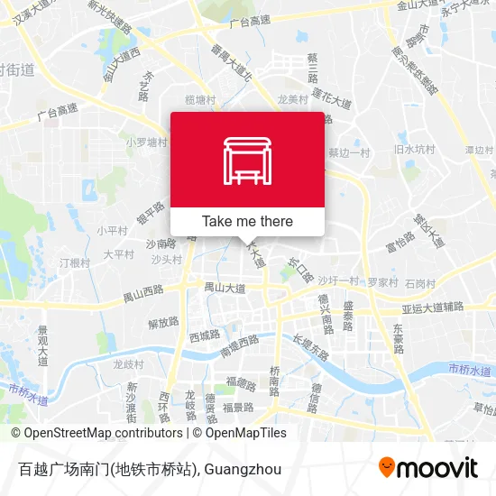 百越广场南门(地铁市桥站) map