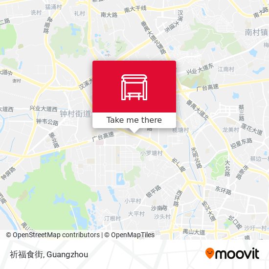 祈福食街 map