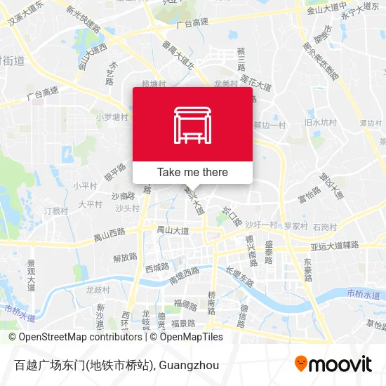 百越广场东门(地铁市桥站) map