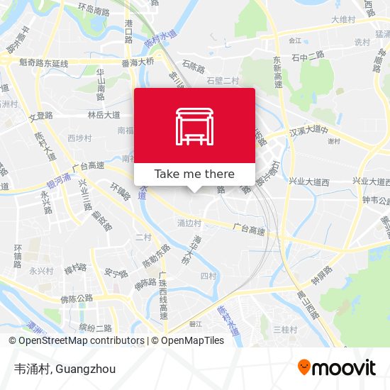 韦涌村 map