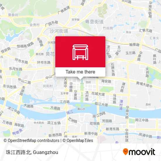 珠江西路北 map