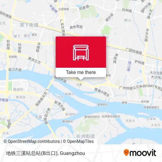 地铁三溪站总站(B出口) map