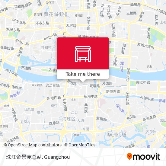 珠江帝景苑总站 map