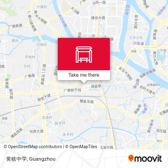 黄岐中学 map