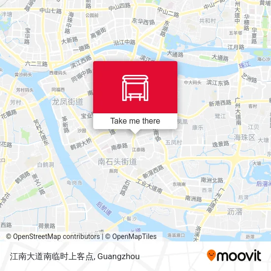 江南大道南临时上客点 map
