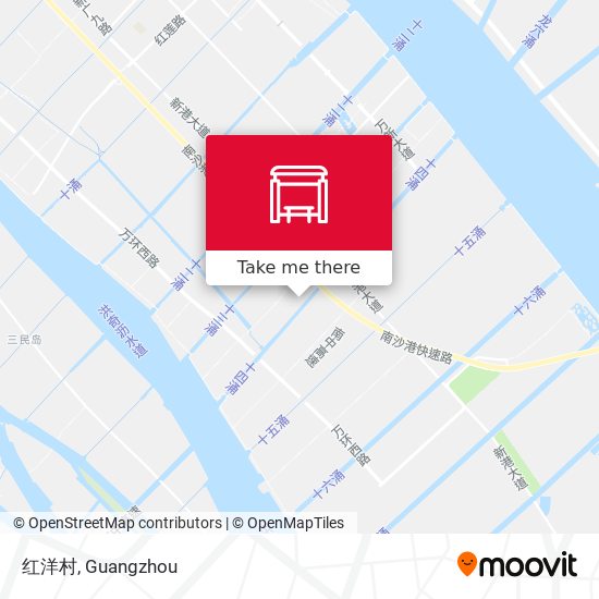 红洋村 map