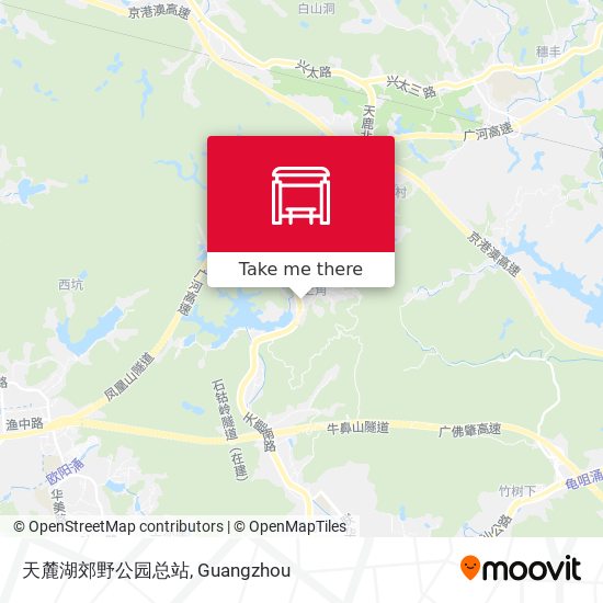 天麓湖郊野公园总站 map