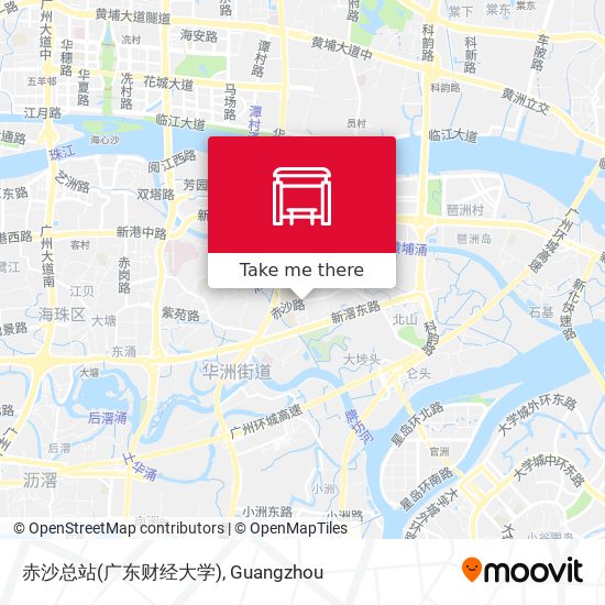 赤沙总站(广东财经大学) map