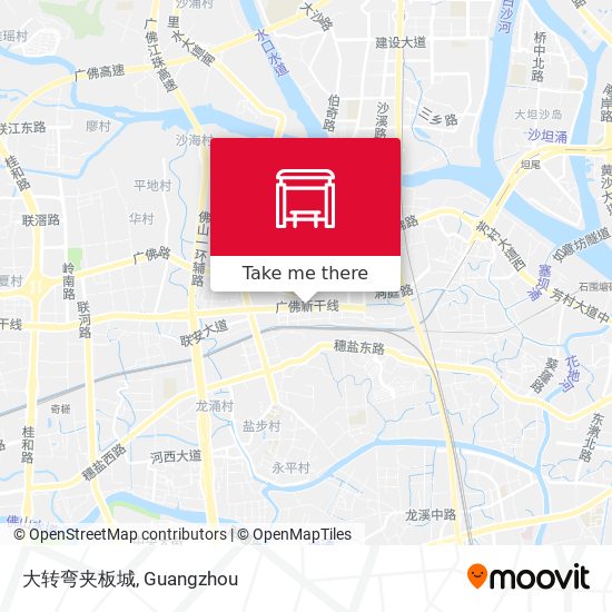 大转弯夹板城 map