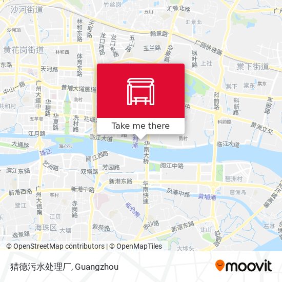 猎德污水处理厂 map
