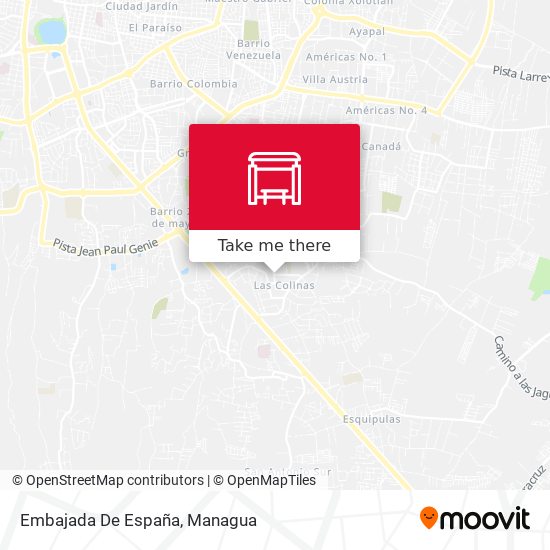 Mapa de Embajada De España