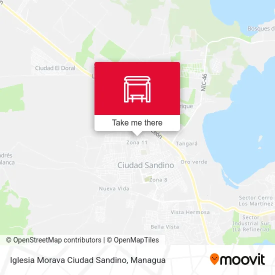 Mapa de Iglesia Morava Ciudad Sandino