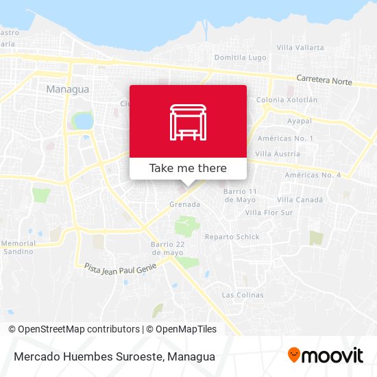 Mercado Huembes Suroeste map