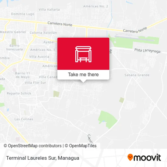 Mapa de Terminal Laureles Sur