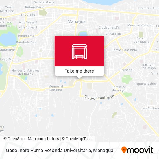 Gasolinera Puma Rotonda Universitaria map