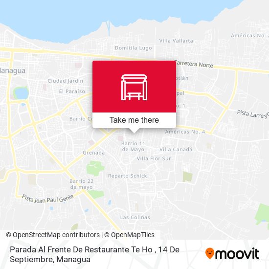 Parada Al Frente De Restaurante Te Ho , 14 De Septiembre map