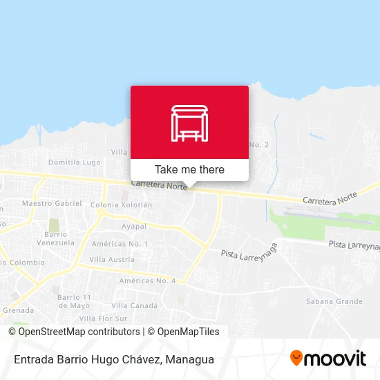 Entrada Barrio Hugo Chávez map