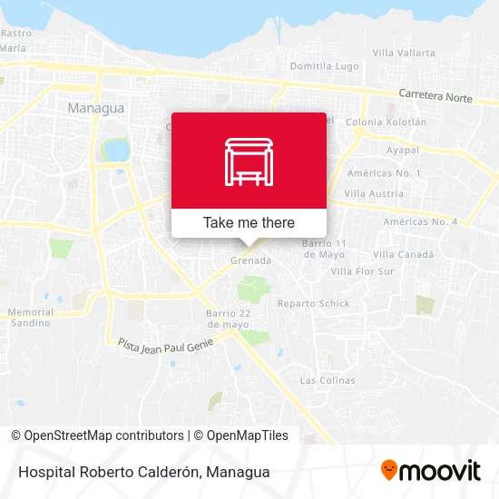 Mapa de Hospital Roberto Calderón