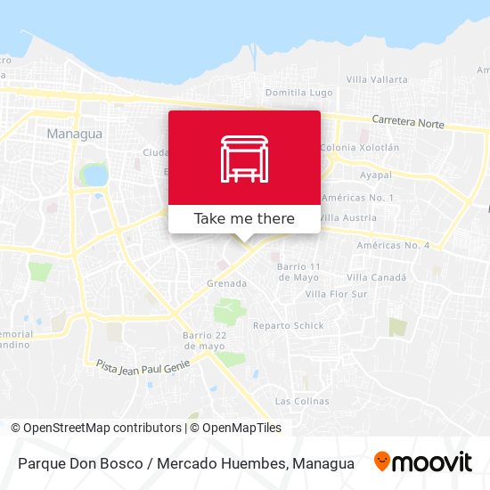 Parque Don Bosco / Mercado Huembes map
