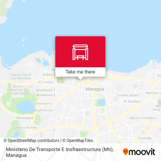 Mapa de Ministerio De Transporte E Insfraestructura (Mti)