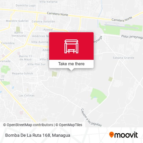 Bomba De La Ruta 168 map