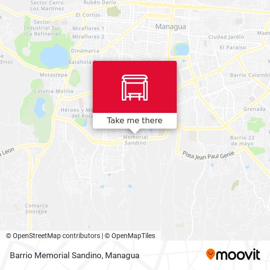 Barrio Memorial Sandino map