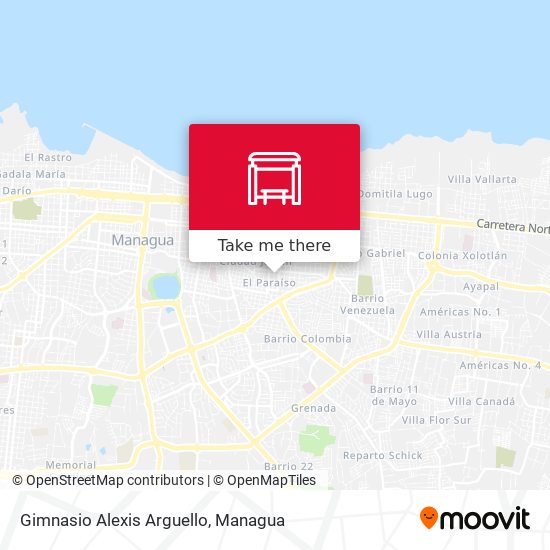 Gimnasio Alexis Arguello map