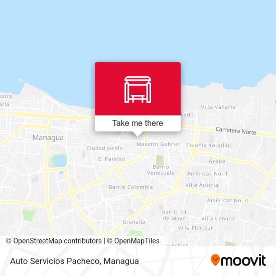 Mapa de Auto Servicios Pacheco