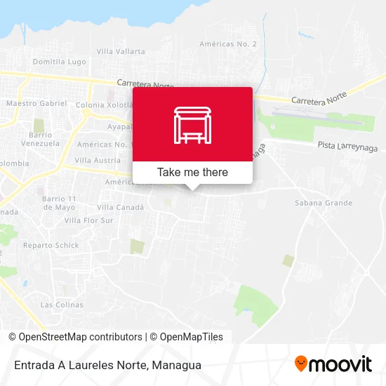 Mapa de Entrada A Laureles Norte