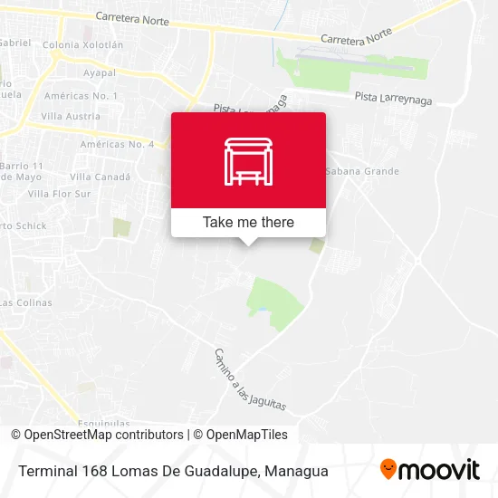 Mapa de Terminal 168 Lomas De Guadalupe