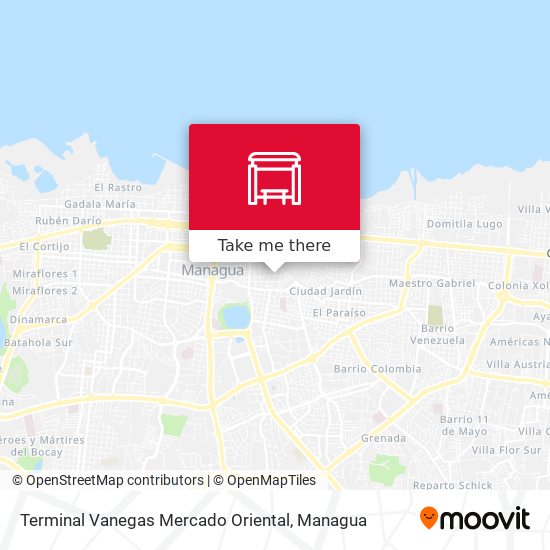 Terminal Vanegas Mercado Oriental map