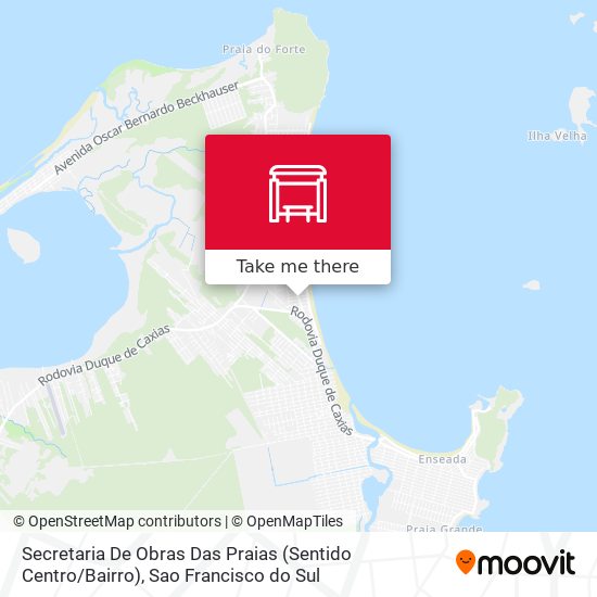 Mapa Secretaria De Obras Das Praias (Sentido Centro / Bairro)