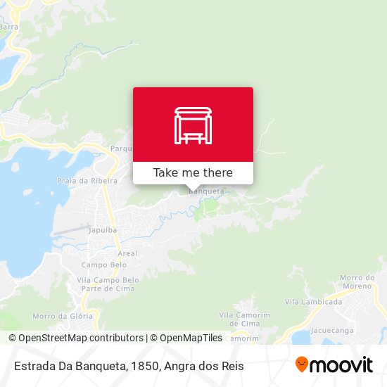 Estrada Da Banqueta, 1850 map