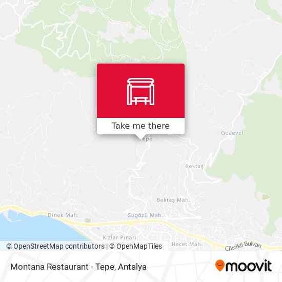 Montana Restaurant - Tepe map